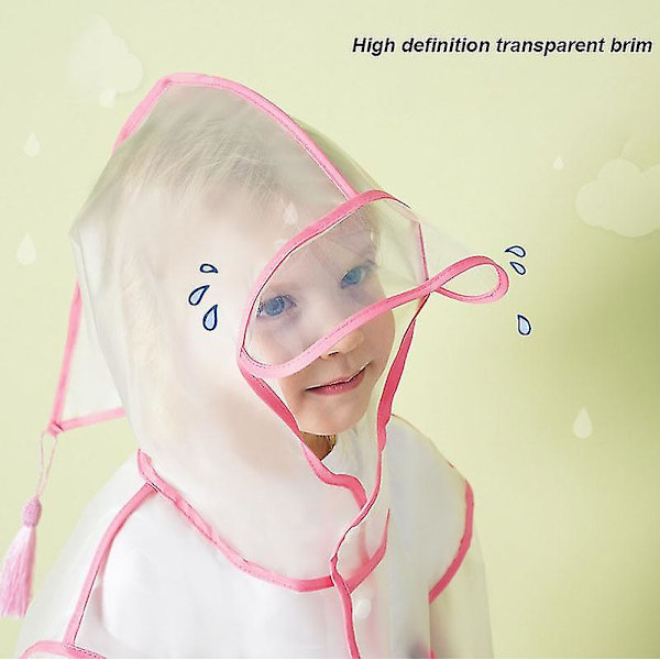 Heldragt Tegneserie Dinosaur Børneregntøj med Vandtæt Poncho Pink Space Bunny M