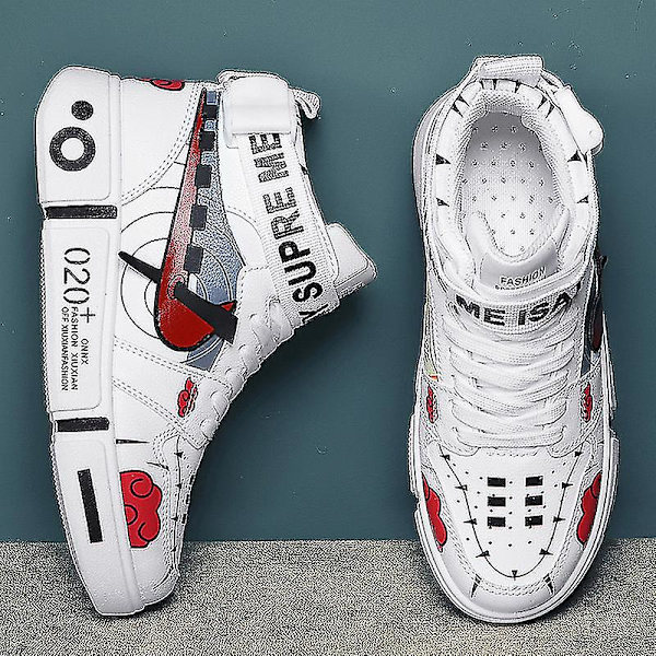 Barnskor Naruto Andningsbara Sport Löparskor Anime Sneakers 5678 White 39