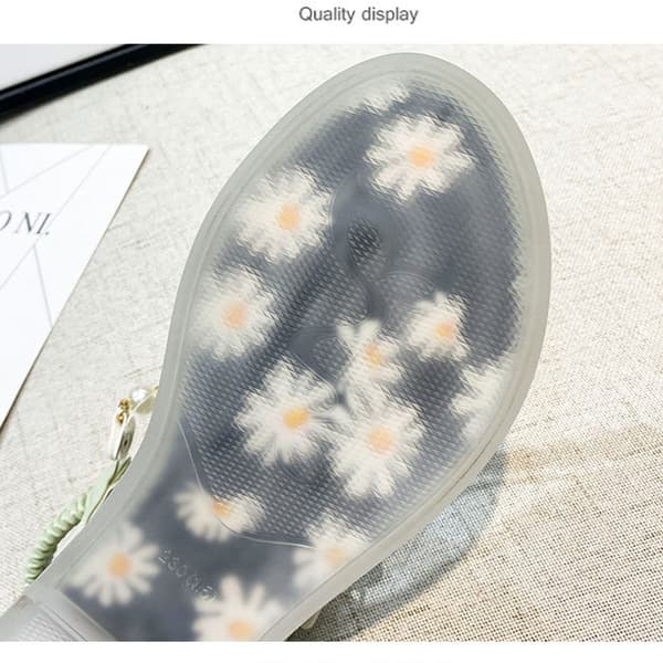Dame flade sandaler slippers perlestil sommer black 41