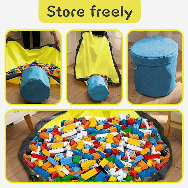 Lekekasse og lekematte, stor aktivitetskurv Gray