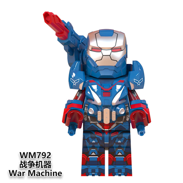 War Machine James Rhodes Miniatur Byggeklods Dukke blue