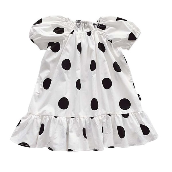 Kesäinen tyttöjen vauvan Polka Dot -röyhelölyhythihainen minimekko, löysä Swing-mekko Polka Dot 18-24 M