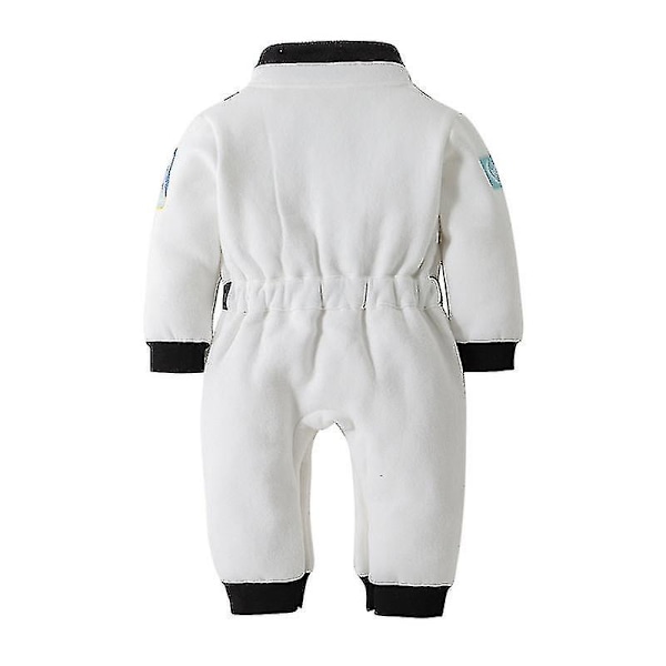 Astronauttiasu Avaruuspuku Haalarit Vauvoille Pojille Taaperoille Halloween Joulu Juhlat Cosplay Naamiaisasu 100(2-3T) white