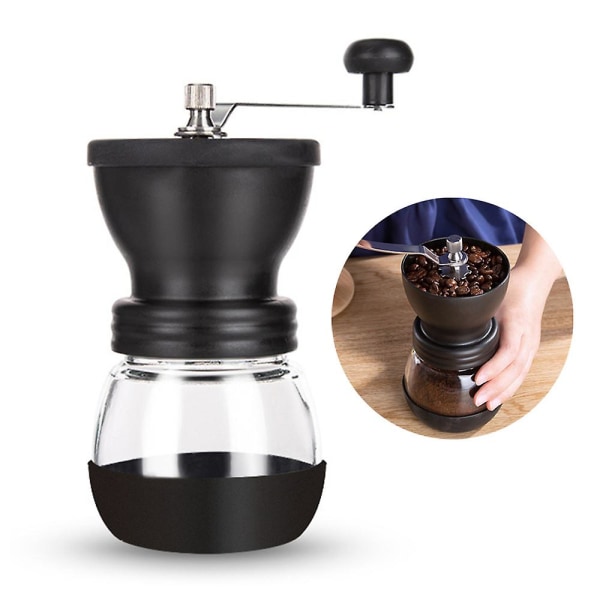 Manuell Kaffebønnekvern Justerbar Burr Håndsveivet Kaffekvern