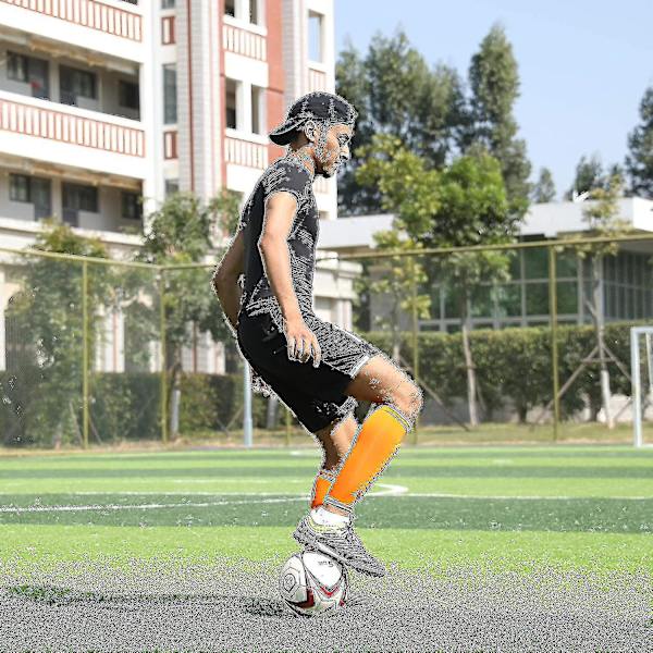 Fotbollsskydd, skyddande benskydd av hög kvalitet Orange Large