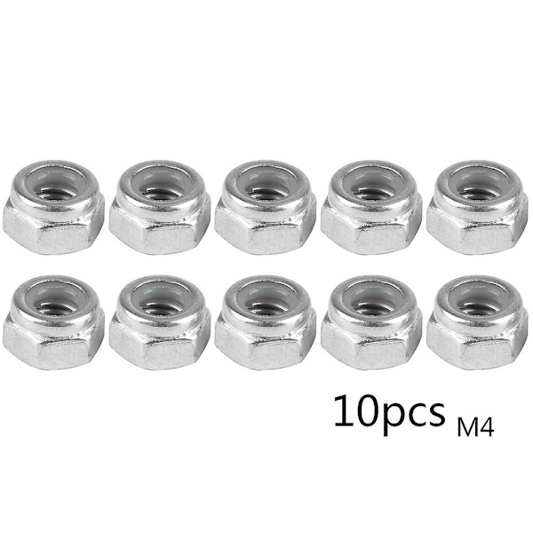 Hexagon Självlåsande Mutter M3 M4 M5 Rostfritt Stål Hållbar 10st/set M5