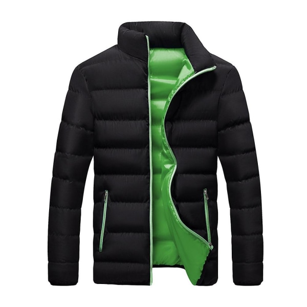Miesten Kuitutäytteinen Tikattu Lyhyt Takki Tuulenpitävä Talvitakki Black Red 6XL