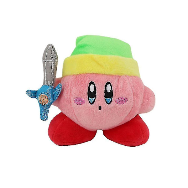 16cm/6 tum Spel Star Kirby Kawaii Plyschleksak Söta Svärd Kirby Mjuk Fylld Docka Peluche Julgåva