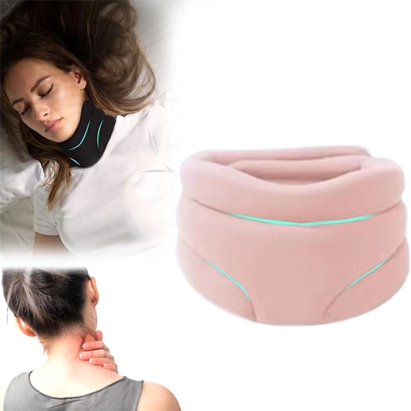 Universal Cervi Correct nackstöd för att sova, kvinnor män ergonomiskt nackstöd för smärtlindring Pink