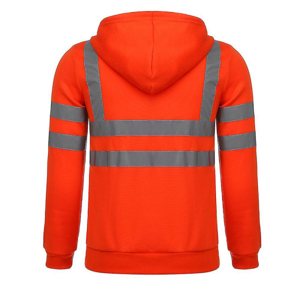 Herrejakker med refleksstriber til renovationsarbejde Orange M