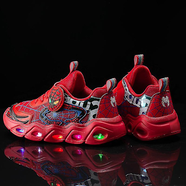 Pojkar Led Flash Light Casual Sports Lätta Skor Red 21
