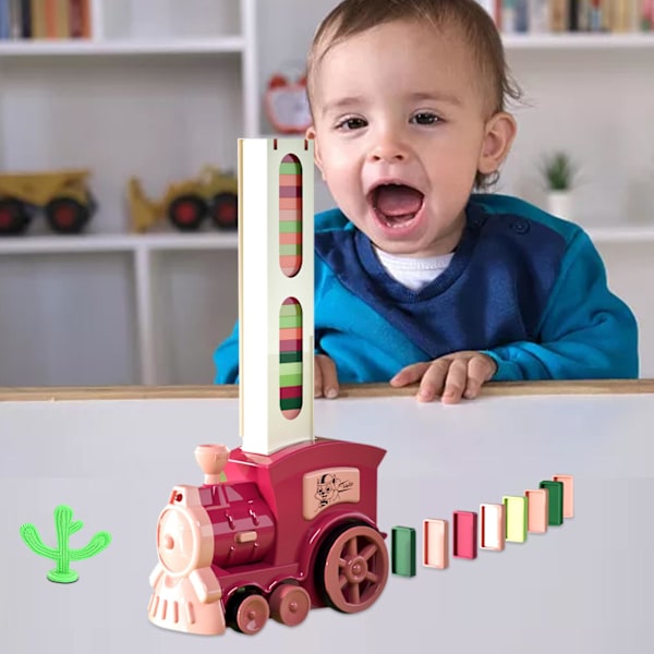 Dominojuna Lelu Setti Lapsille Domino Palikat Lelu Hauska Sähköinen Dominojuna Rakennus- ja Pinoa Leluja Lapsille Pojille Green