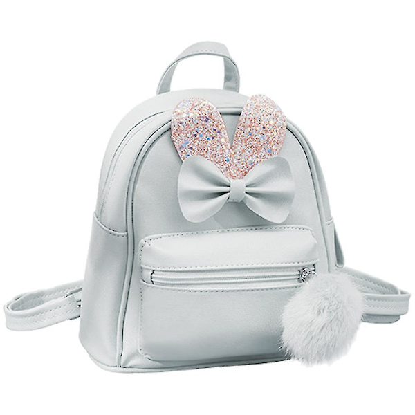 Jentete Sløyfe Ryggsekk Trendy Ny Mote Barneryggsekk Julegave gray