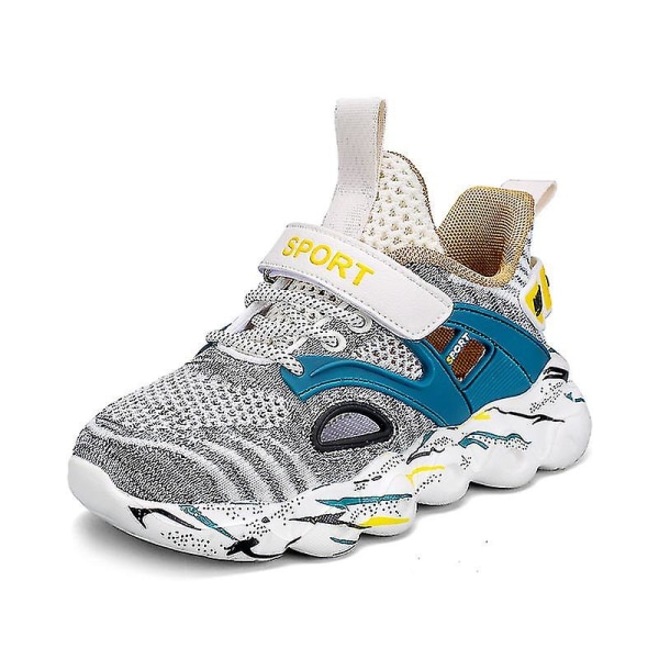 Nye Trendy Drenge Piger Sneakers Åndbare Løbesko Mode Sportssko 3c907 Beige 36