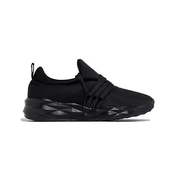 Dame Åndbare Snøresko Sneakers Sport Løbesko Black 41