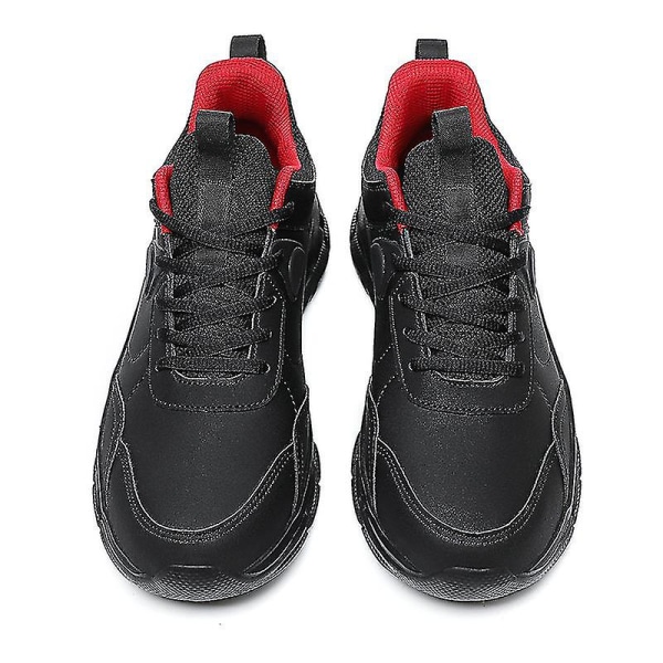 Ny Trend Herre Lettvekts Joggesko Pustende Løpesko Mote Sportssko 3ds825 BlackRed 47