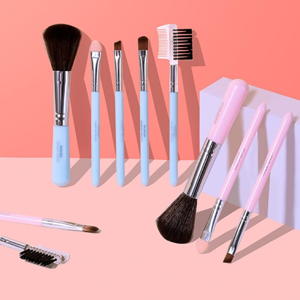 5 stk. Holdbart Makeup Børstesæt Ergonomisk Design Børstesæt Let At Rengøre Til Venner Familie Naboer Gave AA