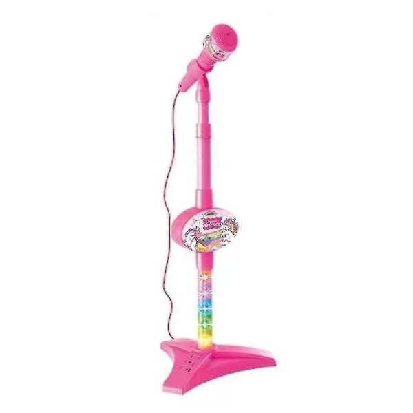 Barnmikrofon med stativ Karaoke sång musik instrument leksak barn födelsedagspresenter Unicorn