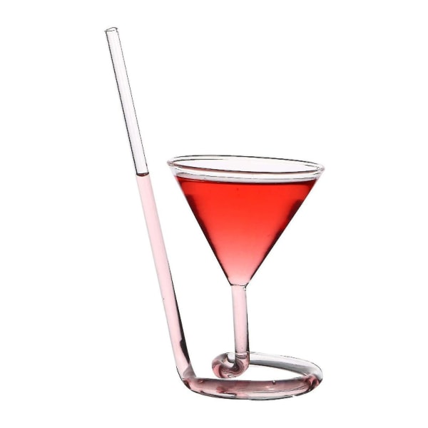 Spiral Cocktailglass Revolverende Martini Kreativ Lang Hale Cocktail Sugerør Vinglass For Bar Vampire Martini Cup