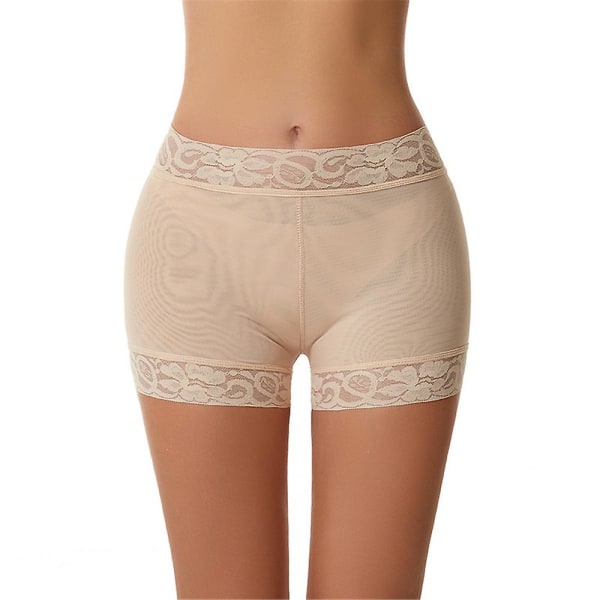 Usynlige rumpeputer for kvinner for større rumpeforsterker Løfter Hofte og Rumpe Polstret Shapewear Hofteputer Polstret Undertøy Bokser Briefs Apricot L