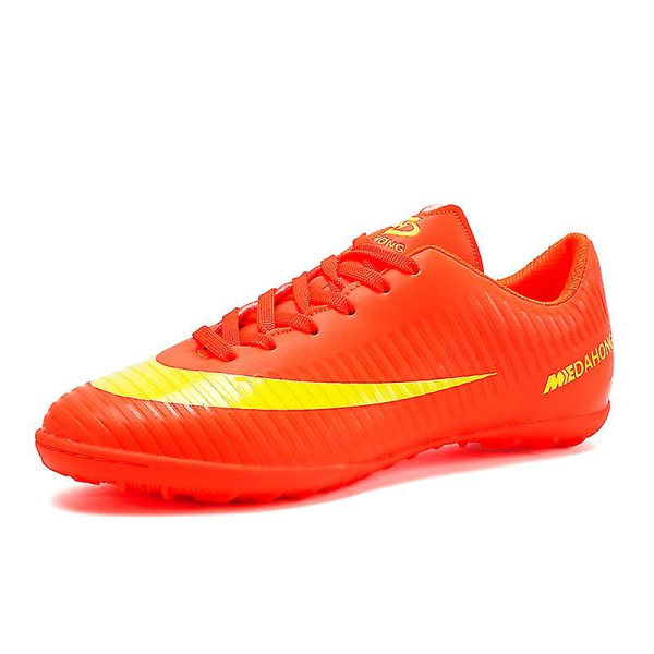 Fotbollsskor Herr Höga Fotbollsskor Gräs Träning Sportskor Sneakers Orange 36