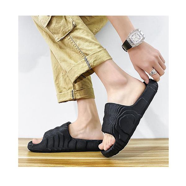 Sandaler med platt sula, tofflor för stranden, unisex Blcak 40-41