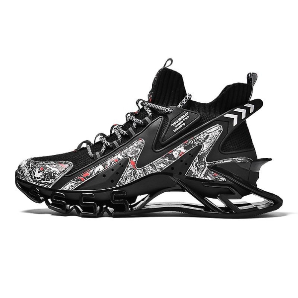 Herresko Herre Sportssko Herre Bladesko Casual Snøresko Mesh Kamuflasjesko black 43