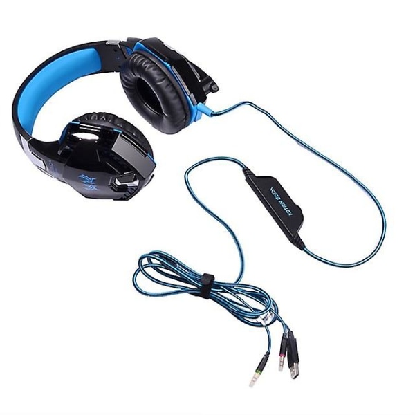 Gaming Headset 7.1-kanals ljudbashörlurar Blue