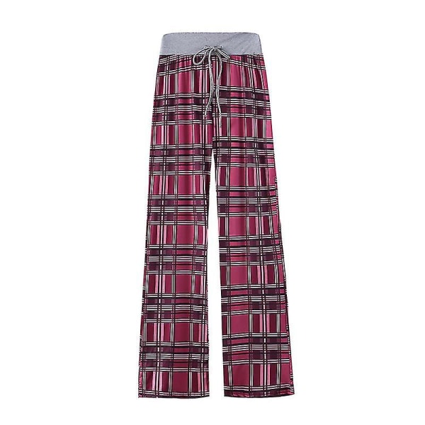 Dame Stretch Bukser med Brede Ben og Tern Dame Højtaljede Bukser Pink L
