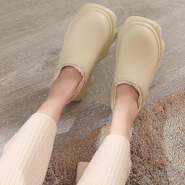 Dam bomullstofflor Mode Sandaler Utomhus Inomhus halkfria skor  Yj2024 Beige 40-41
