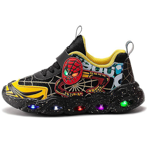 Pojkar Led Flash Light Casual Sports Lätta Skor Yellow 21