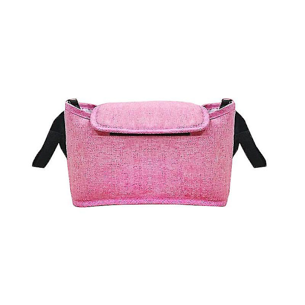 Barnvagn Organizer Väska Barnvagnstillbehör Stor Plats För Alla Barnvagnar Pink