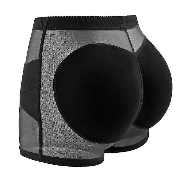Dambottenlyft Fusk Höftlyft Byxor Andningsbart Meshbälte Boxer Kroppsformande Byxor Black XXL