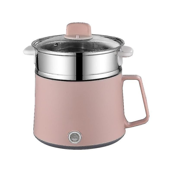 Mini-multifunktionsspisar Non-stick-panna Elektrisk riskokare Matlagningsmaskin Cook Pot Hushållssoves Hot Pot 1-2 personer Pink Double Layers
