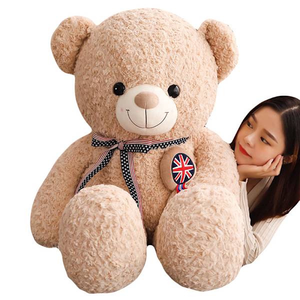 Mjukisdjur teddybjörn krambjörn docka leende björn docka brown 100cm