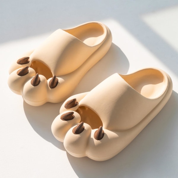 Sommersko Tøfler til Dame Bjørneklo Søtt Design Tøfler til Dame Herre Hjemme Utendørs Bruk Khaki Upgrade 36-37Normal Size