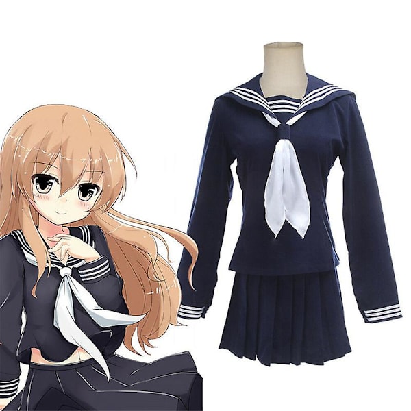 Drage & Tiger Cosplay Navy Jk Sailor Suit Plisseret Nederdel Cosplay Kostume M