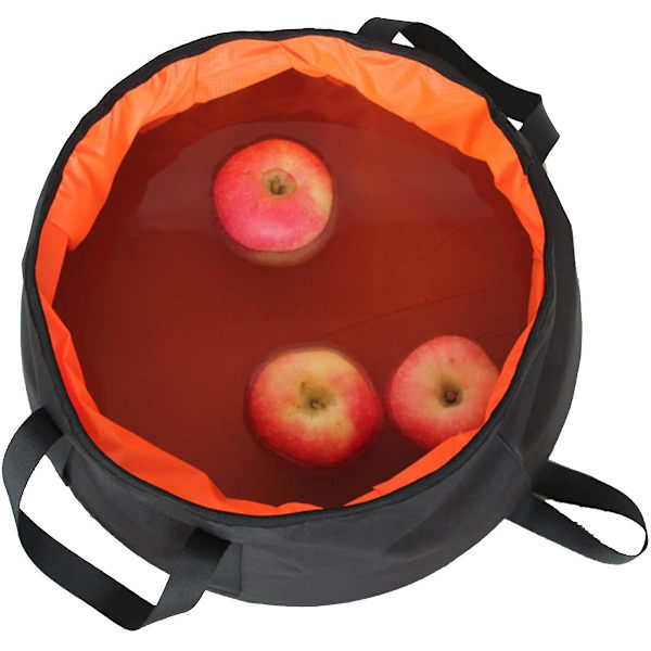 Hopfällbar Hink Utomhus Vikbar Vattenbehållare Bärbar Vattenbehållare För Resor Camping Orange