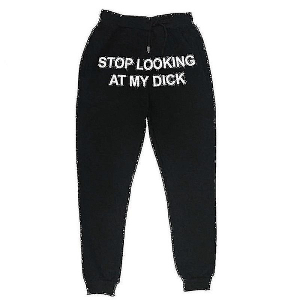 Letter Casual Casual Byxor För Män Och Kvinnor String Lös Hög Midja Sportbyxor 7Dark gray M