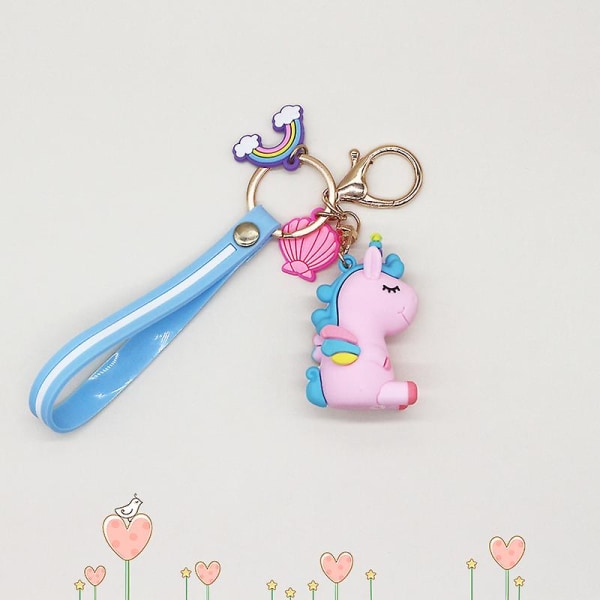 Kawaii tecknad söt nyckelkedja hänge accessoarer utsökt min melodi cinnamoroll mjuk gummi nyckelkedja väska biltillbehör Avocado1