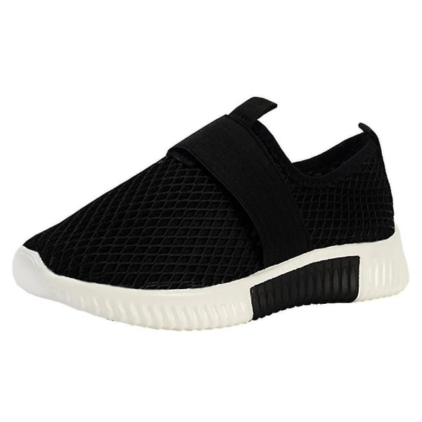Naisten hengittävät verkkotennarit, slip-on lenkkitossut, urheilusukat Black EU 40