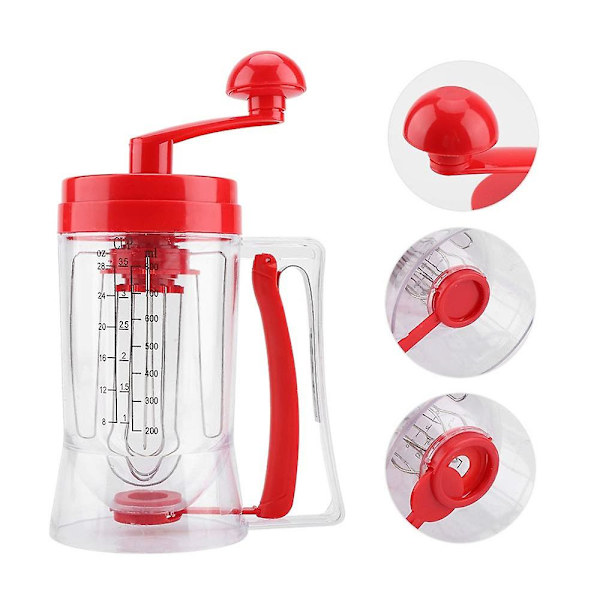 Pannkakssmet Dispenser Handhållen Muffinssmet Mjölpasta Manuell Blender Mixer Köksredskap