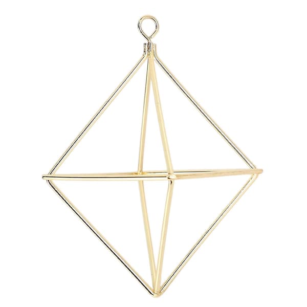Hängande Planter Geometrisk Gunga Smidesjärn Tillandsia Luftväxter Hållare Triangulär Forma Metall