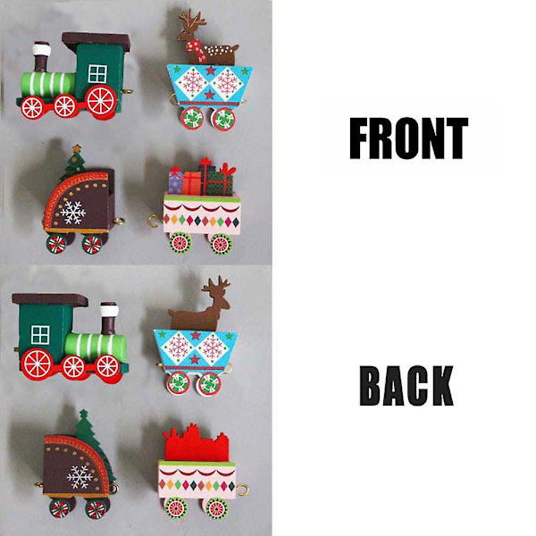 Juletre Tog i Tre Festlige Ornamenter Julebord Reinsdyr Dekor Bordgaver Green