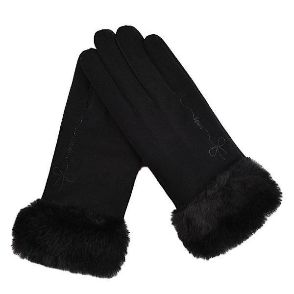 Skiløb Anti-slip Dame Vinter Ski Vandtætte Vindtætte Sne Varme Handsker Black