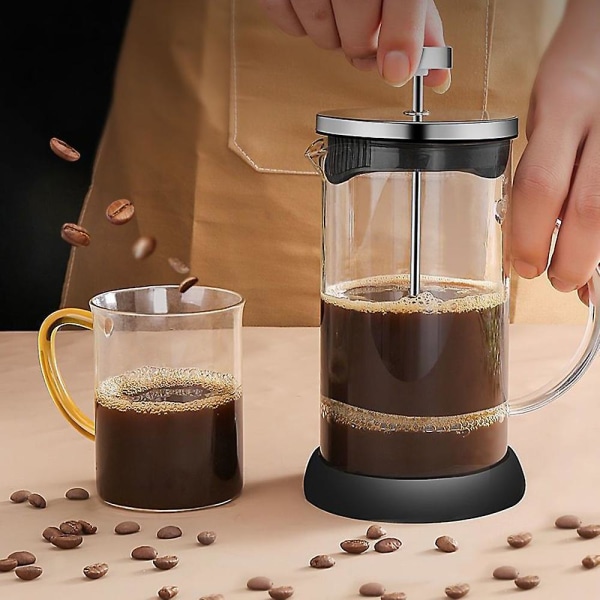 Kaffekander med filtre Varmebestandig rustfri tebrygger til te mælk kaffe 800ml