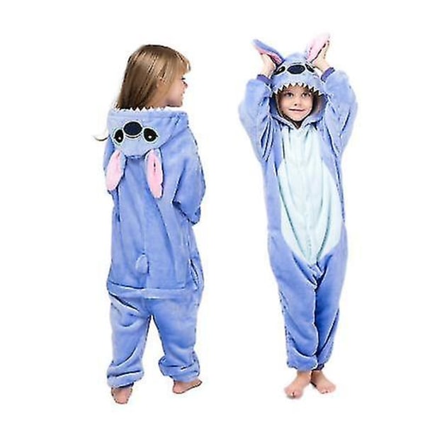 Barn Vinter Stich Pyjamas Sovkläder Unicorn Onesies Pojkar Flickor Filt Sleeper Baby Kostym 120CM