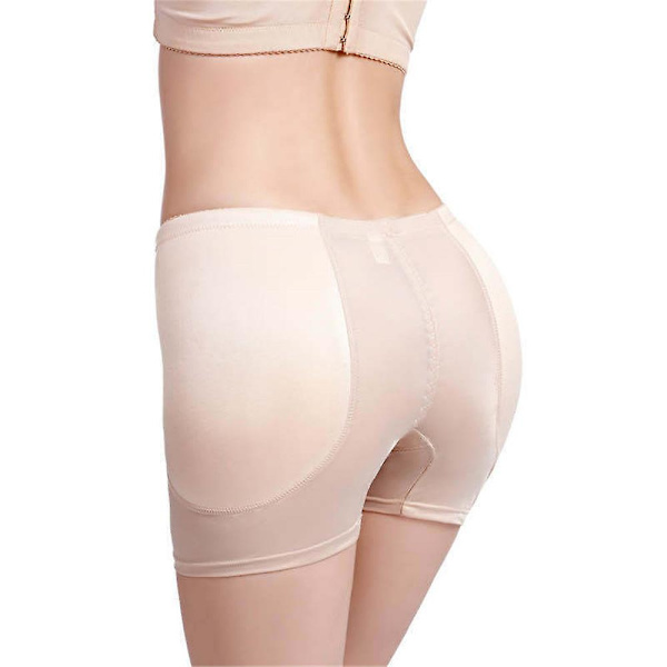 Dame Polstret Hofteforsterker Shapewear Shorts Rumpe Løfter Formende Truser Skin Colour XL
