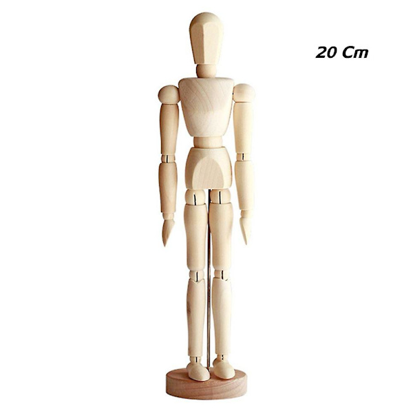 Skitserende Kunstner Bevægelige Lemmer Mandlig Træfigur Model Dukke Legetøj Skitse Mannequin Dukke 20 Cm