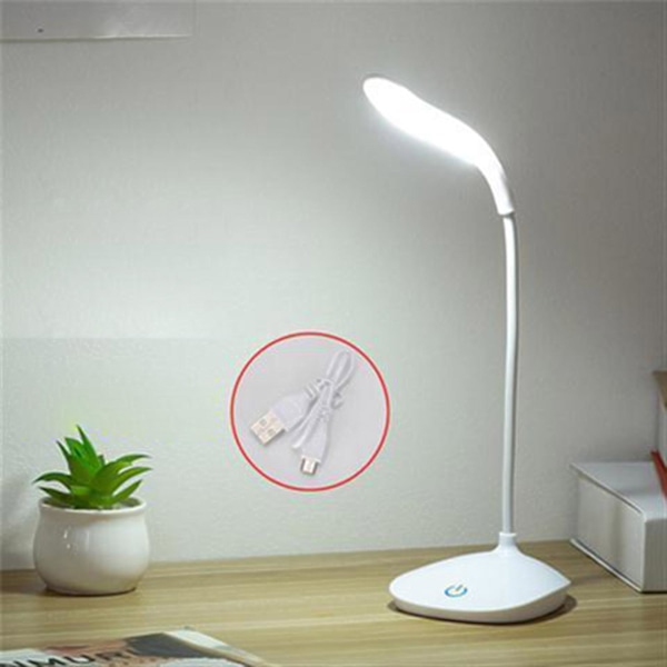 Mini Sød Sengelampe Justerbar Krop Sjov Bordlampe Teenagere Studerende Bedste Gave White